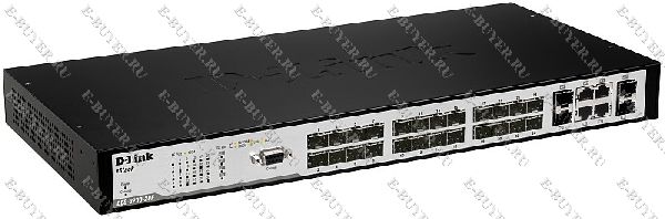 Управляемый коммутатор 2 уровня D-link DES-3200-28F с 24 портами SFP + 4 комбо-портами 1000Base-T/SFP