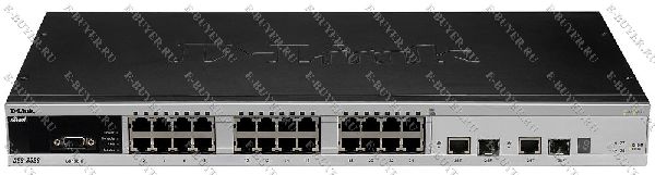 xStack управляемый коммутатор уровня 2+ D-link DES-3528 с 24 портами 10/100BASE-TX + 2 комбо-портами 10/100/1000BASE-T/SFP + 2 портами 10/100/1000BASE-T