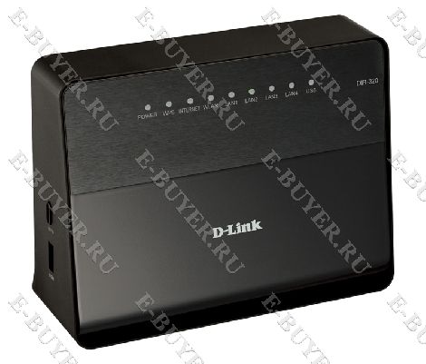 Беспроводной маршрутизатор Wireless N 150 D-link DIR-320/NRU со встроенным 4-портовым коммутатором, портом USB, c поддержкой сетей 3G/CDMA/WiMAX, до 150 Мбит/с