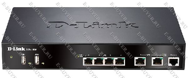 Межсетевой экран с поддержкой VPN D-link DSR-1000 2 портами WAN + 4 портами LAN 10/100/1000Base-TX