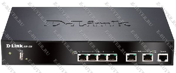 Межсетевой экран с поддержкой VPN D-link DSR-500/A1A 2 портами WAN + 4 портами LAN 10/100/1000Base-TX