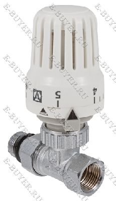 Клапан с термостатической головкой для радиатора прямой 1/2" VT.048.N.04